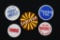 Group of (5) Assorted Political Pin-Backs