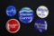 Group of (5) Assorted Political Pin-Backs