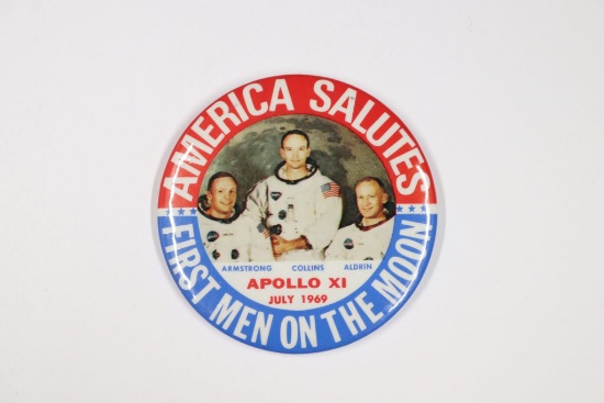 1969 Apollo XI Moon Mission Pin-Back