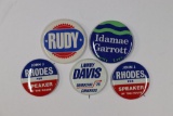 Group of (5) Assorted Political Pin-Backs