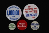 Group of (5) Assorted Political Pin-Backs