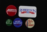 Group of (5) Assorted Political Pin-Backs