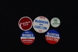 Group of (5) Assorted Political Pin-Backs