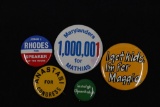 Lot of (5) Political Slogan Pin-Backs