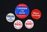 Group of (5) Assorted Political Pin-Backs