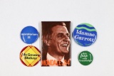 Group of (5) Assorted Political Pin-Backs