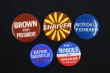 Group of (5) Assorted Political Pin-Backs