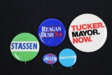 Group of (5) Assorted Political Pin-Backs