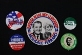 Group of (5) Assorted Political Pin-Backs