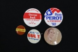 Group of (5) Assorted Political Pin-Backs