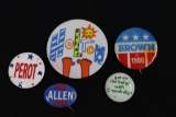 Group of (5) Assorted Political Pin-Backs