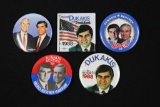 Group of (5) Assorted Political Pin-Backs