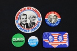 Group of (5) Assorted Political Pin-Backs