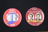 Lot of (2) Bush/Reagan Legacy Campaign Pins