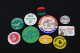 Lot of (10) Political Slogan Pins