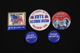 Lot of (5) Carter Campaign Pin-Backs