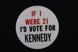 Rare 1960 Kennedy Large Presidential Pin