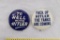 (2) WWII Anti-Hitler Buttons