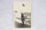 Photo Little Girl w/Nazi Flag in Background