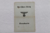 Nazi Deutsches Reich Kennkarte
