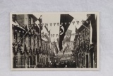 Nazi Flag Decorated City Scene Postcard