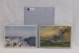 (2) Nazi Kriegsmarine Postcards