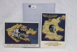 (2) Nazi Adolf Hitler w/Map Postcards