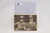 Nazi Adolf Hitler/Mussolini Postcard