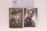 (2) Wehrmacht Soldier Photo Postcards