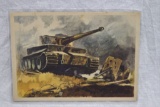 Nazi WWII Color Tiger Tank Postcard