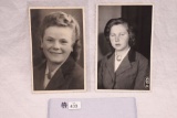 (2) Nazi RAD Women Photo Postcards