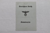 Deutsches Reich Kennkarte