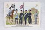 Nazi Panzer Regt Uniform Plate Postcard