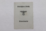 Nazi Deutsches Reich Kennkarte