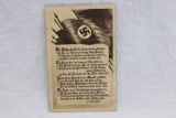 Nazi Horst Wessel Song Postcard