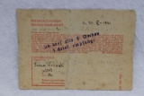 Concentration Camp Buchenwald Letter