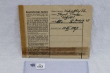 Concentration Camp Auschwitz Letter