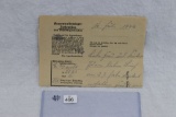 Concentration Camp Flossenburg Letter