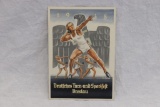 1938 Nazi Sports Festival Color Postcard