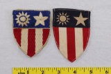 (2) WWII China Burma India Patches