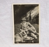 Adolf Hitler w/Dog Nazi Postcard