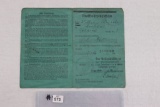 Nazi Vehicle Registration Document