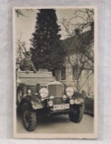1938 Adolf Hitler in Staff Car Postcard