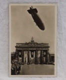 Hindenburg Zeppelin in Berlin Postcard
