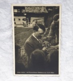 Adolf Hitler Nazi Postcard w/Child