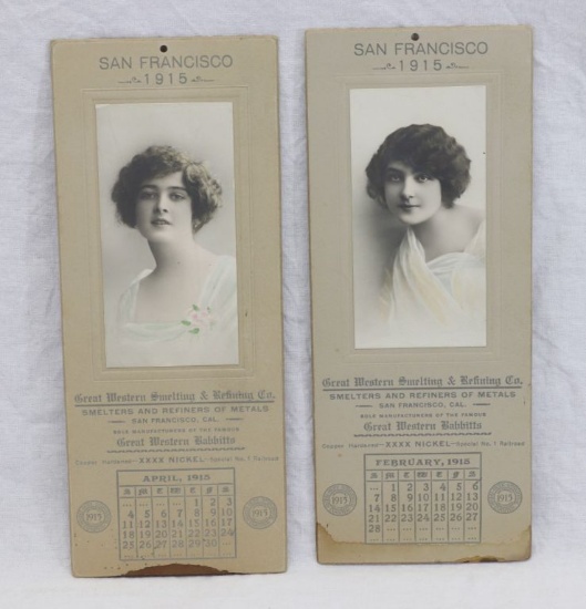 (2) 1915 San Francisco Mining Calendars