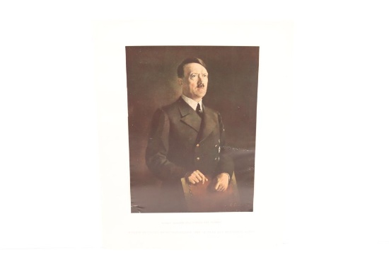 Rare (1941) German Art Expo Hitler Print
