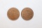 (2) 1868 U.S. 2¢ Coins