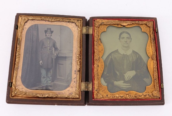 Great Civil War Cased Union Soldier Photo