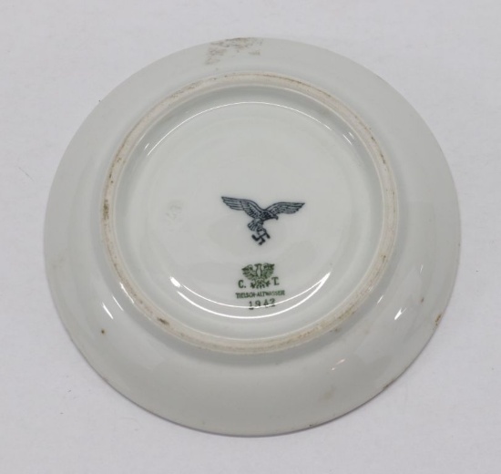 WWII Nazi Luftwaffe Porcelain Saucer